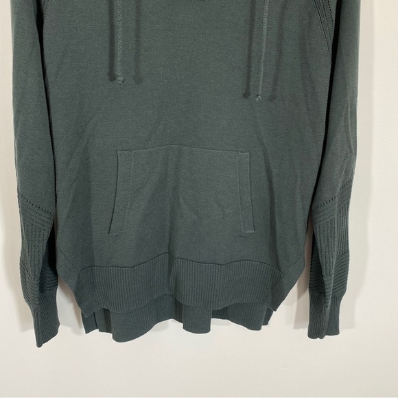 Athleta Small Green Knit‎ Hooded Sweatshirt Hoodie - Picture 3 of 10